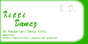 kitti dancz business card